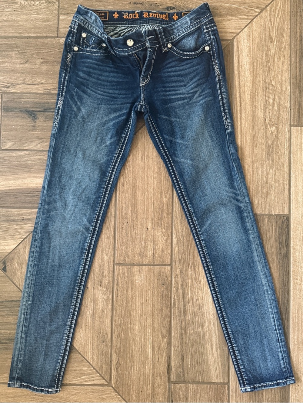 Rock Revival Lucille Dark Blue Skinny Jeans 28
